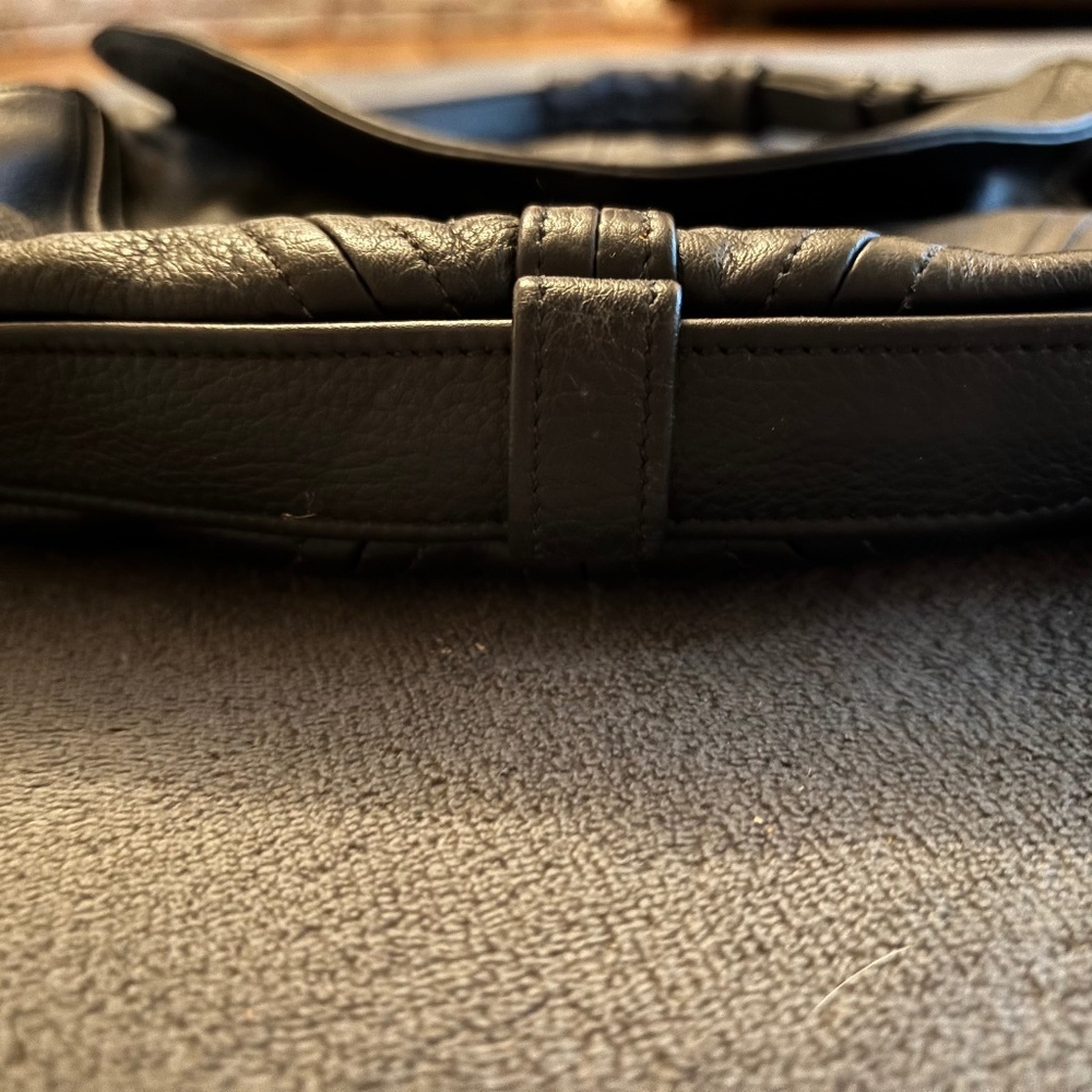 Botkier Boho Black Leather Shoulder Bag Purse - Picture 3 of 5